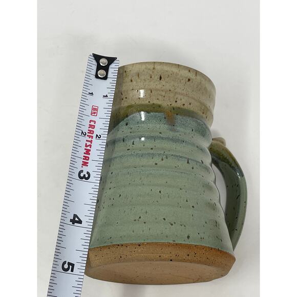 Standing Stone Dog Studio Pottery Mug Green Handmade 14 OZ - Picture 7 of 8